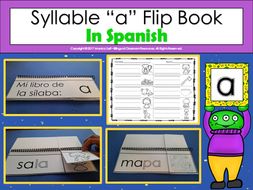 Syllable “a” Flip Book In Spanish