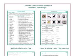 Telephones Combo Activity Worksheets