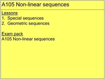 A105 Non-linear sequences