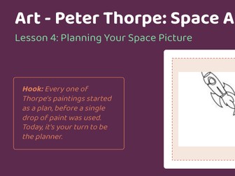 Art unit - Lesson 4 - Peter Thorpe inspiration, planning our design