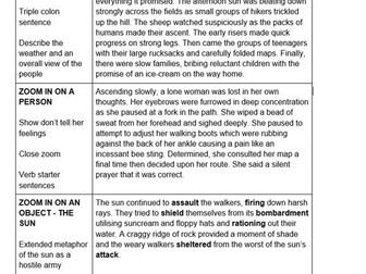 Eng Lang P1 Q5 WAGOLL/ Model / Structure Strip