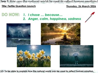 KS3 Nature Poetry Scheme of Work