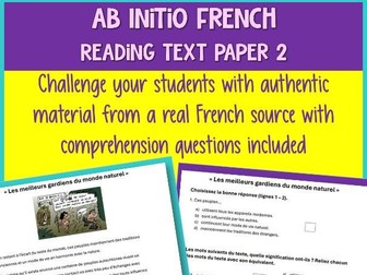 IB French Ab Initio Reading Text | Partage de la planète | Exam Prep | Indigenous People