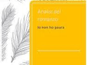 NEW A-LEVEL ITALIAN  LITERATURE NOVEL ANALYSIS IO NON HO PAURA & TEACHER'S BOOK