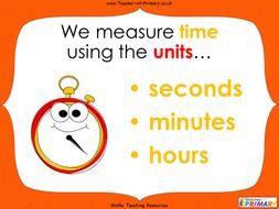 Seconds, Minutes and Hours - Year 1 | Teaching Resources