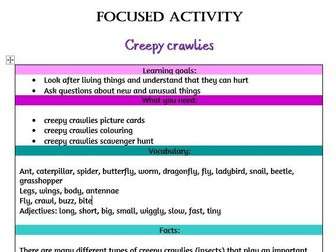 Homeschooling - creepy crawlies (2.5-4yo)