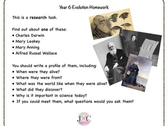 Year 6 Science 5 Homework Projects: Whole Year