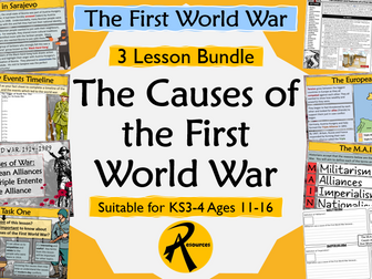 First World War Causes - 3 LESSON BUNDLE