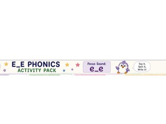 e_e phonic continuous provision activity pack