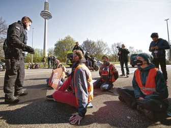 Climate Change Motorway Protests in Berlin: for advanced A level students