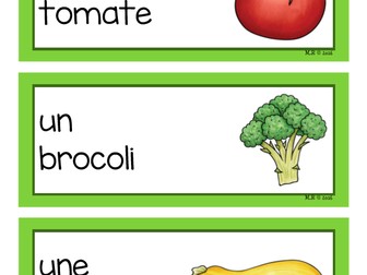 Vocabulaire fruits et légumes  (Fruits and Vegetables Vocabulary)