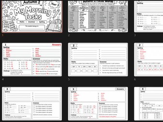 Year 3 Autumn 2 Morning Task Booklet and slides.