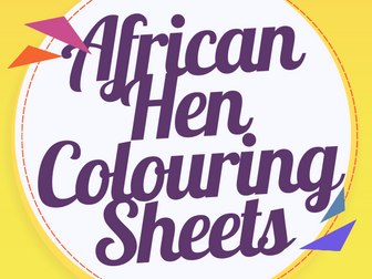 African Hen Colouring Sheets