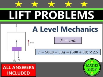 A Level Maths Mechanics Lift Elevator Problems