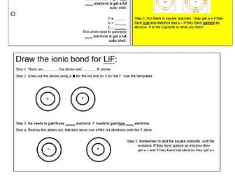 Ionic bonding ready to go!