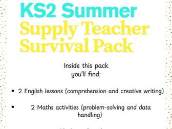 KS2 Summer Supply Teacher Pack