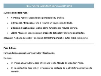 PEEL para Español A lengua y Literatura