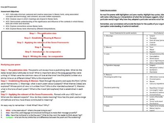 Love Through the Ages anthology and workbook (post 1900)