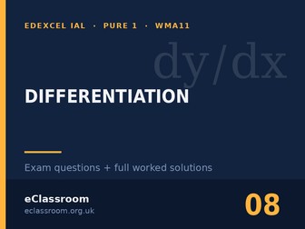 IAL Pure 1 Differentiation exam questions