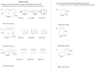 Surface Area of Cuboid (scaffolded)
