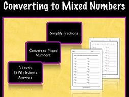 simplify improper fractions and convert to mixed numbers ks by simplify improper fractions and convert to mixed numbers ks by realllanguages teaching resources tes
