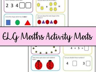 Early Learning Goal Maths Activity Mats