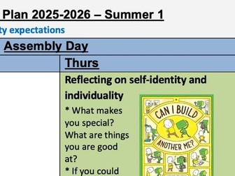 Summer 1 Assembly plan
