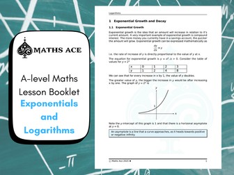 A-level Maths Lesson Booklet: Exponentials and Logarithms
