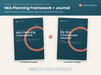 Eng Lit NEA: Framework + Journal Pack