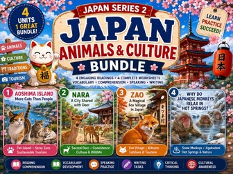 Japan Animals & Culture ESL Reading Bundle