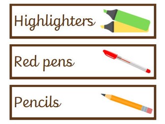 Classroom Tray Labels with Visuals | Resource & Days of the Week Labels for Organisation (EYFS–KS2)