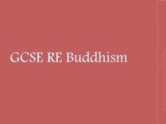 GCSE RE Buddhism- human Personality