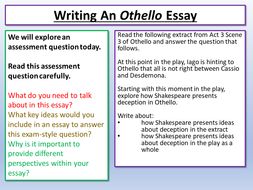 othello essay on themes