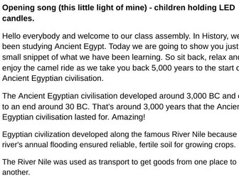 Ancient Egypt Class Assembly Script