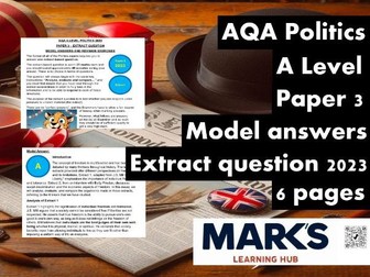AQA A Level Politics Model Answers - Paper 3 - Extract Question, 2023