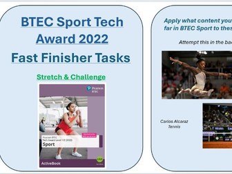 BTEC Tech Award in Sport (2022) Component 3 - Fast Finisher Tasks