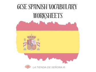 GCSE Spanish Vocabulary worksheets bundle