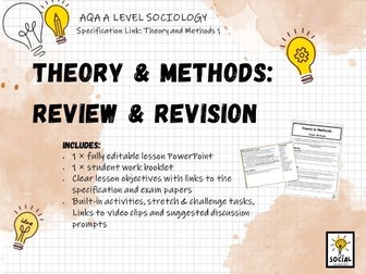 AQA A level Sociology - Theory and Methods 1 - Review & Revision