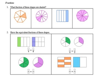 Year 4 Numbers and Fractions Revision