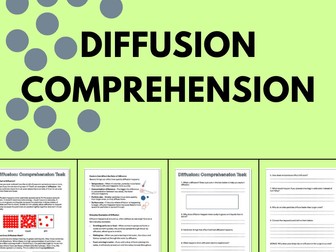 Diffusion comprehension: reading and questions. Challenge included