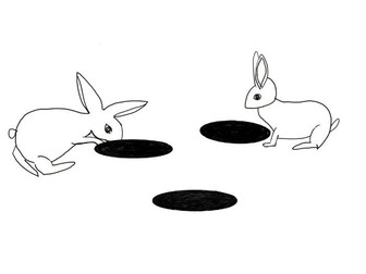 The Rabbit Hole. Illustrated poem on screen awareness