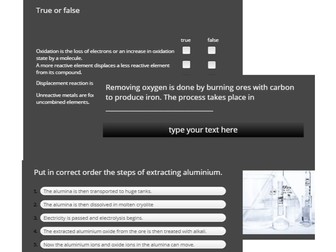 Reactivity and obtaining metals quiz