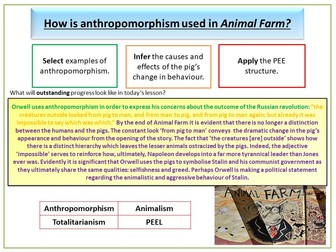 Anthropomorphism in Animal Farm