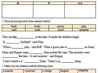 'A Monster Mistake' Reading Activities