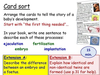 Puberty and Growing Up Year 7 Lesson PowerPoint (KS3 7Be) Menstrual