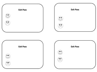 Exit Pass Template