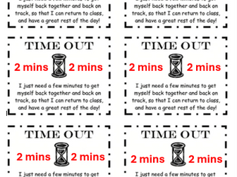 Time out cards