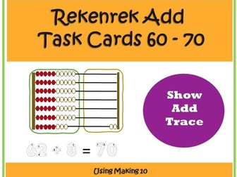 Rekenrek Adding Between 60 and 70 using number bonds to 10
