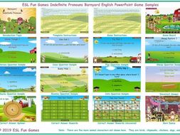 Indefinite Pronouns Barnyard English PowerPoint Game