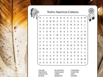 Exploring Native American Cultures - Pre-Colonial Word Search Puzzle
